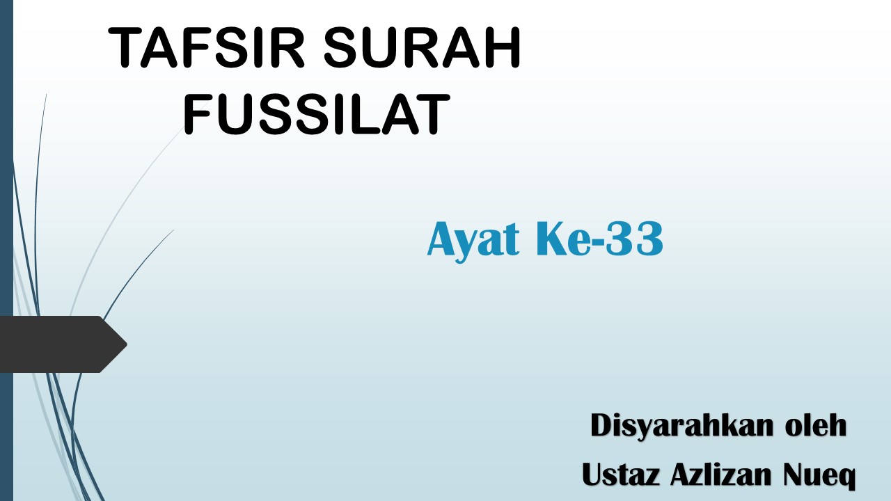 Tafsir Surah Fussilat Tafsir Ayat Ke 33 Uito